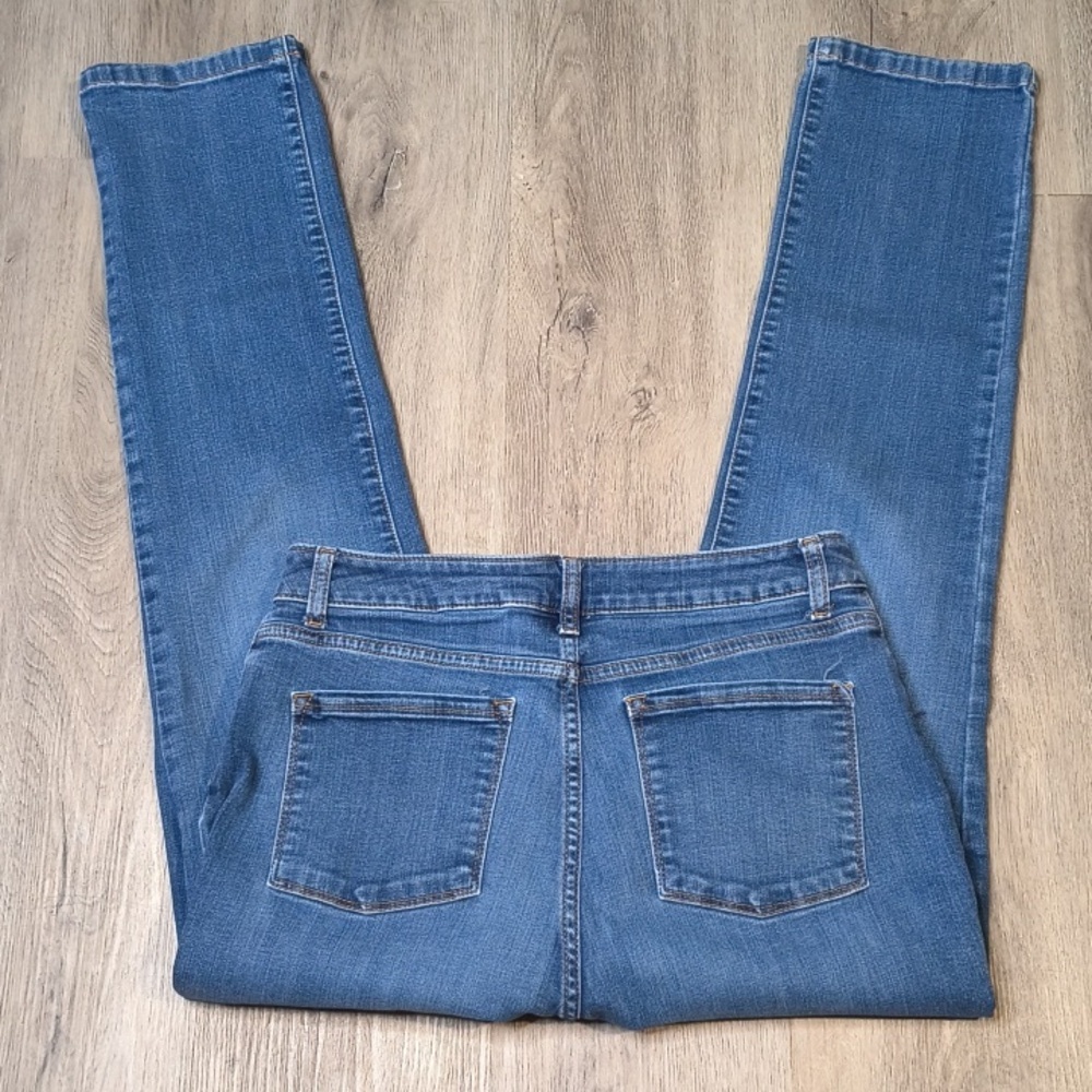 LL Bean Straight Leg w/28.5" Inseam Size 12 Denim Jeans sac970 - Picture 2 of 6